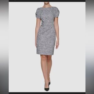 Karl Lagerfeld - Textured Black and White Work Dress